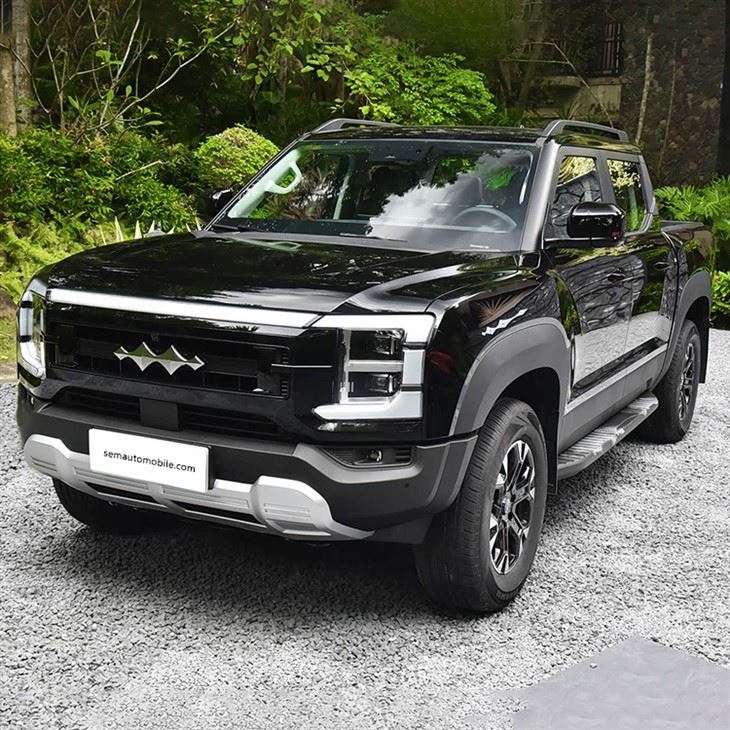 BYD SHARK 6 PHEV RHD Pickup front three quarter off-road view